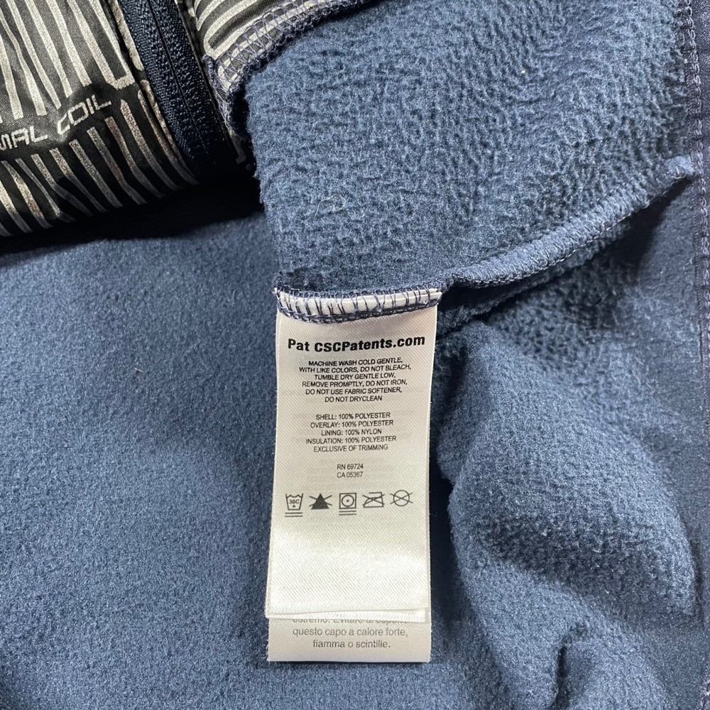Columbia Jacket Mens Large Thermal Coil Fleece Insulated Hooded Zip Up Blue - Picture 6 of 14